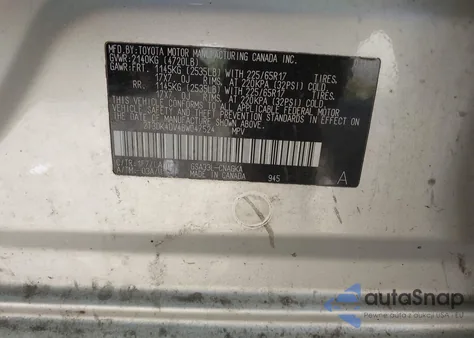 2011 Toyota Rav4 Limited V6 из США, поврежденный, VIN 2T3DK4DV4BW047524